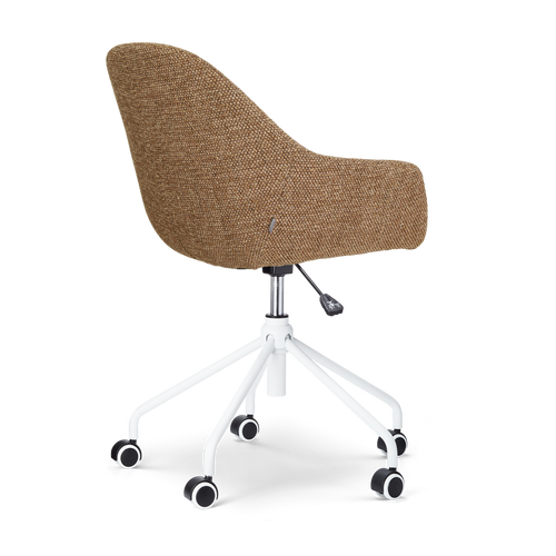 Nolon Nout-Mae bureaustoel bruin blend - wit onderstel