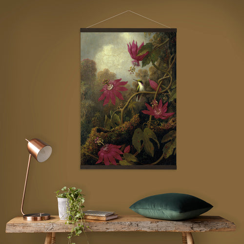 Art for the Home Hangende Poster Linnen - Schemerige Schoonheid Jungle Kolibrie - 100x70cm - vtwonen shop