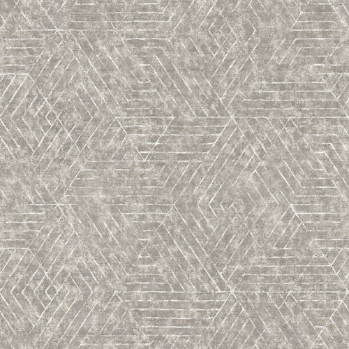 Sanders & Sanders behang grafische lijnen donker beige - 53 cm x 10 m - 640510
