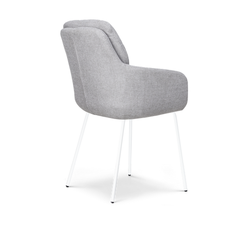 Nolon Nora-Mia Eetkamerstoelen Set van 2 - Grijs - Wit Onderstel - vtwonen shop