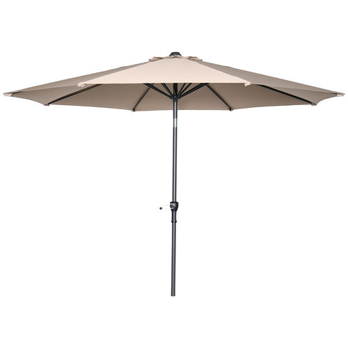 Garden Impressions stokparasol Lotus taupe Ø300 cm met Eureka voet en hoes