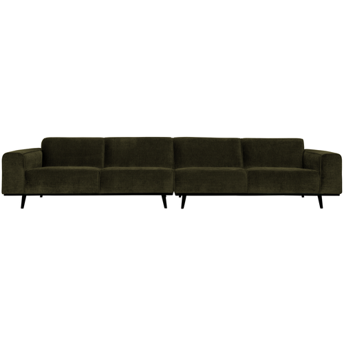 WOOOD 4-zits bank XL Statement - Rib - Groen - 77x372x93