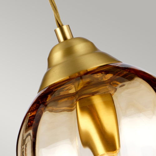 Tiber 1 hanglamp geborsteld messing