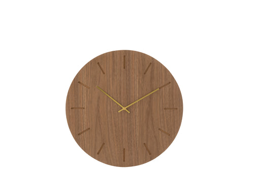 J-Line Rond klok - hout - naturel - Ø 4 cm - woonaccessoires - vtwonen shop