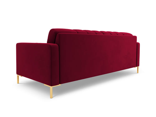 Cosmopolitan Design Bank Bali 3-zits, flueel, rood - 96x177x75cm