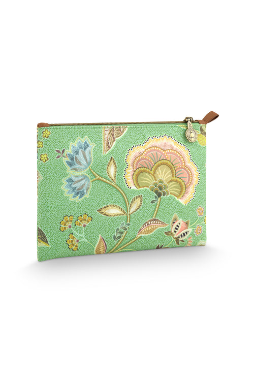 Pip Studio - Charly Make up tasje - Matata - Groen - 24x1x15.5cm