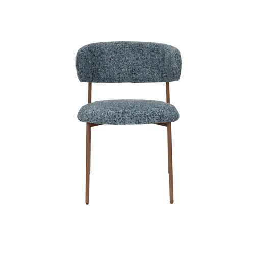 Housecraft Living Claes Eetkamerstoelen Gemêleerd Blauw - Set van 2