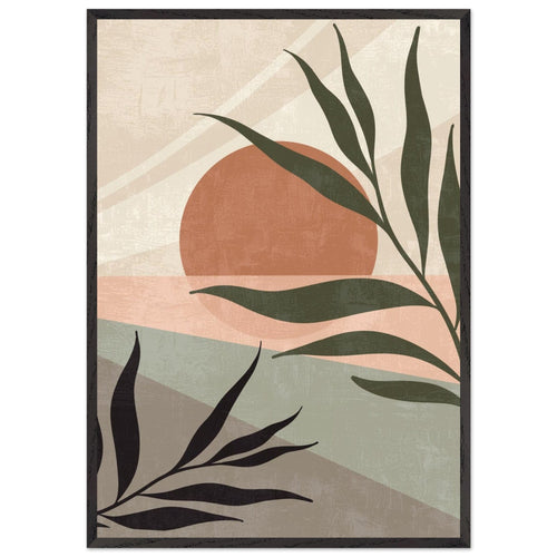 Artfulprints Poster met Lijst Boho – Earth tones   - 70x100 cm - beige