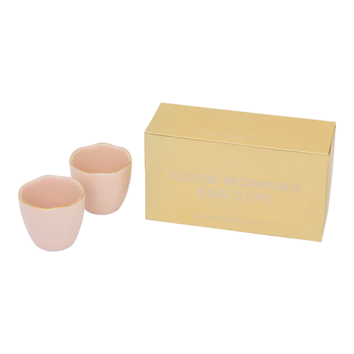 Urban Nature Culture Good Morning eierdop - Old Pink - set van 2 - in cadeauverpakking - 5x5cm
