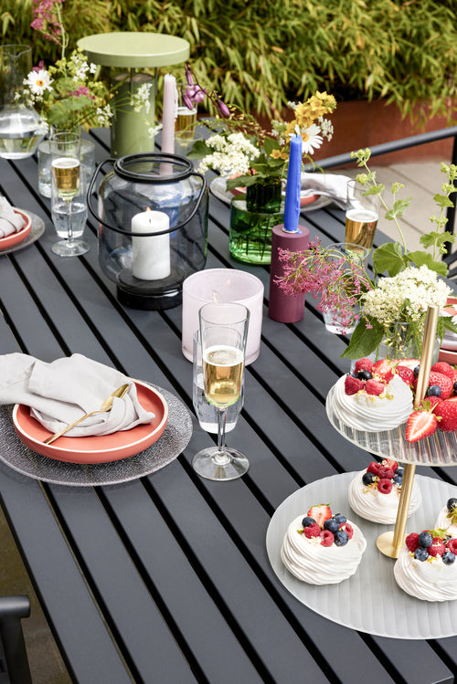 Hübsch etagere Ripple - glas/ijzer - ø30xh31cm - vtwonen shop