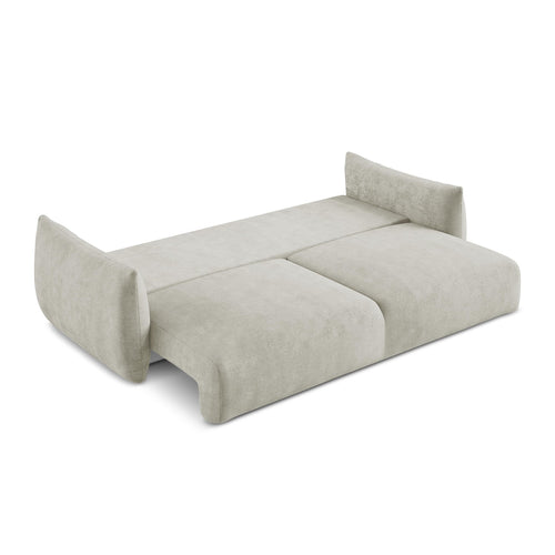 LaMiaSofa 3-zits slaapbank Savona - chenille stof - parel - 230x105x90