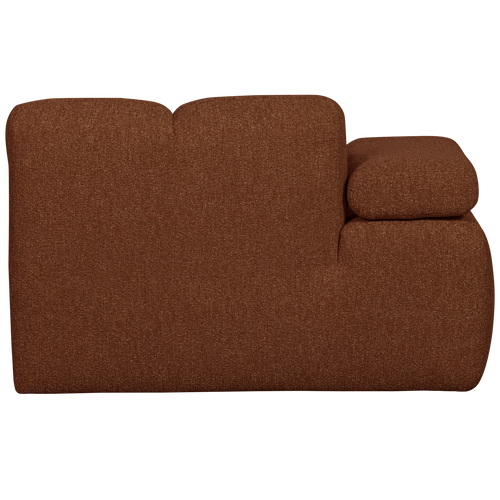 WOOOD chaise longue element links Mojo - Bouclé - Roest Bruin Melange - vtwonen shop