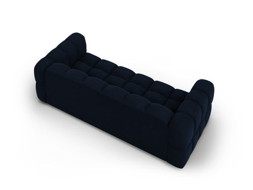 Cosmopolitan Design Modulaire bank Sky 4-zits, flueel, koningsblauw - 102x244x70cm