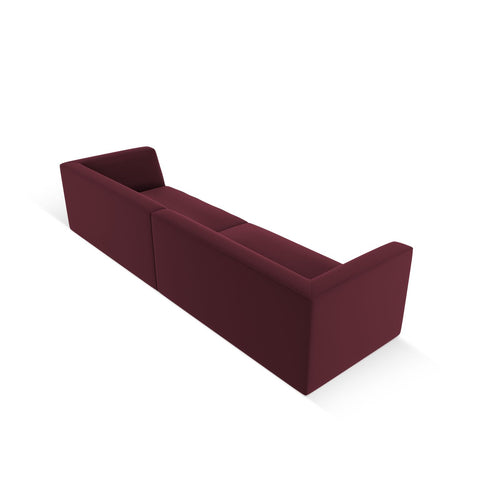 Cosmopolitan Design - Modulaire bank Siena 4-zits, imitatieleer bordeaux - 93x302x69cm