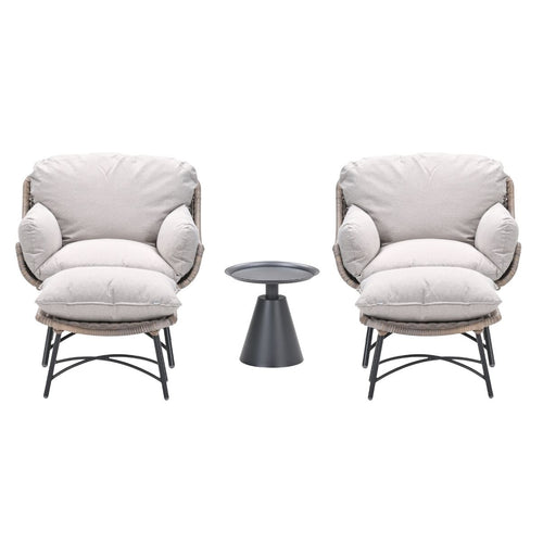 Garden Impressions Loungestoelen Selene vintage willow incl bijzettafel