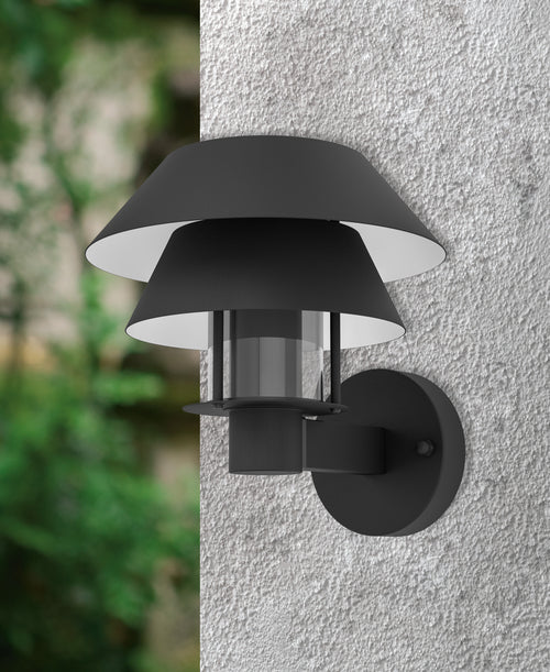 EGLO  wandlamp buiten Chiappera - e27 - 22,5 cm - zwart/wit