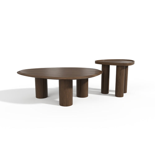 Premium Interiors - Bijzettafel LOEN - multiplex donker walnoot 54cm