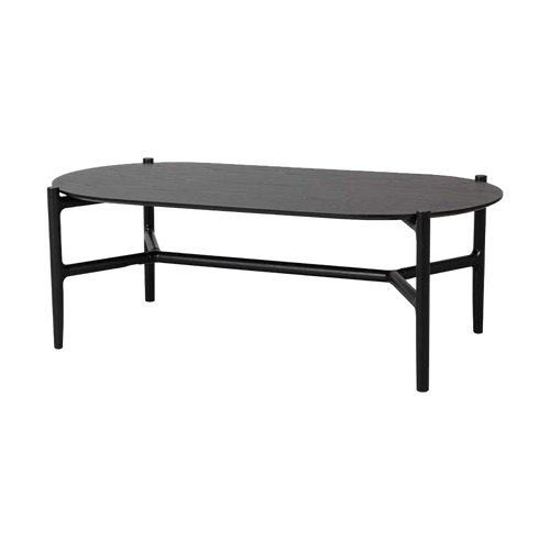 Rowico Home Holton houten salontafel zwart - 130 x 65 cm - vtwonen shop