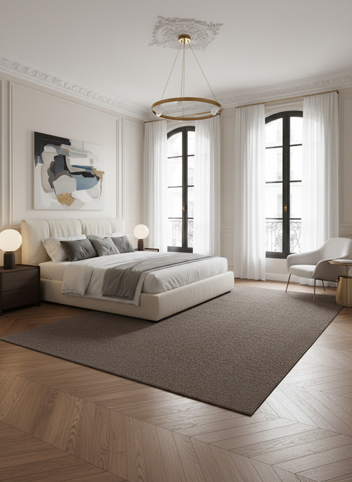 AFK Living vloerkleed Mono - Vloerkleed met getextureerd schapenvacht-effect - kastanje - 160x230 cm