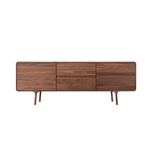 Gazzda Fawn Sideboard Houten Dressoir Walnut - 180 x 45 cm - vtwonen shop