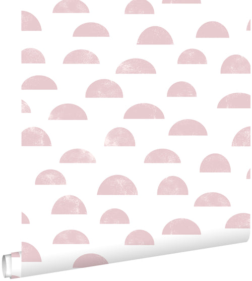 ESTAhome behang grafisch motief roze - 53 cm x 10.05 m - 139065