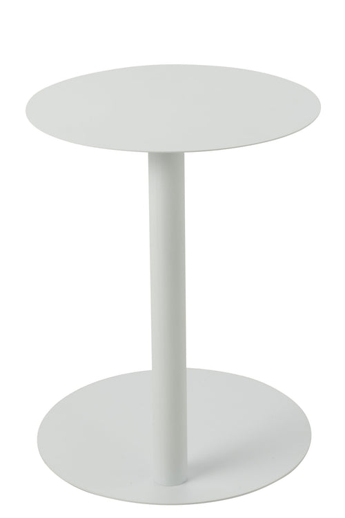 J-Line bijzettafel Rond - metaal - wit