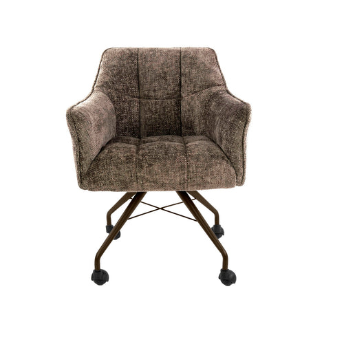 Giga Meubel Eetkamerstoel Hoven - Taupe - Incl. Wieltjes - Set van 2