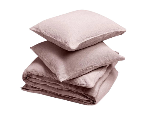 Yumeko dekbedovertrek gewassen linnen rose chambray 200x220 + 2/60x70 - vtwonen shop