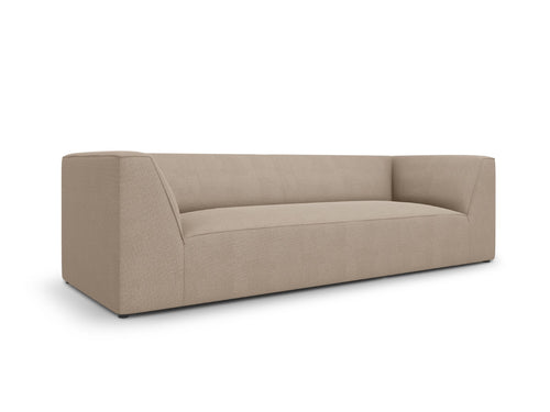 Micadoni - Bank "Ruby" 3 zitplaatsen, structurele stof, donkerbeige - 93x232x69cm