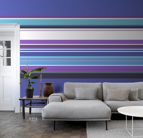 ESTAhome fotobehang strepen paars - 100 x 279 cm - 156507