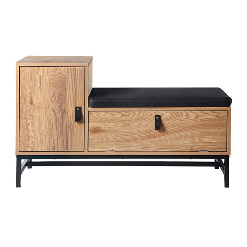 Calicosy - Schoenenbank met 2 opbergvakken - JILL - 38x101x59 cm