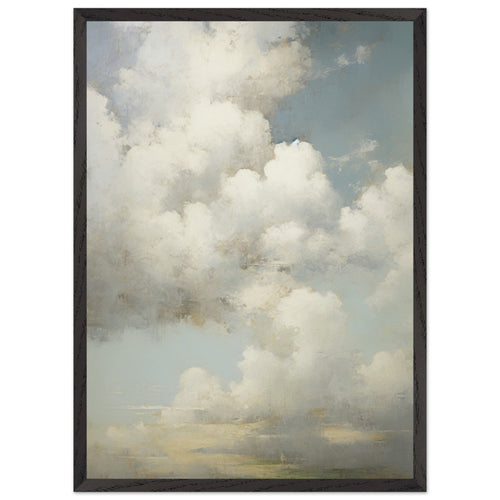 Artfulprints Poster met Lijst The clouds   - 50x70 cm - Wit