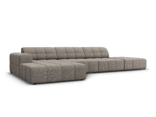 Cosmopolitan Design linker hoekbank Chicago 5-zits, chenille grijs - 167x348x78cm