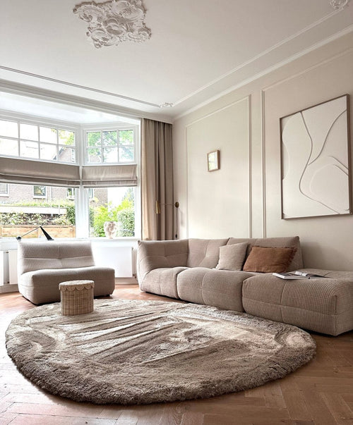 Organisch hoogpolig vloerkleed Odelia stone - Interieur05 - 290 x 200 cm