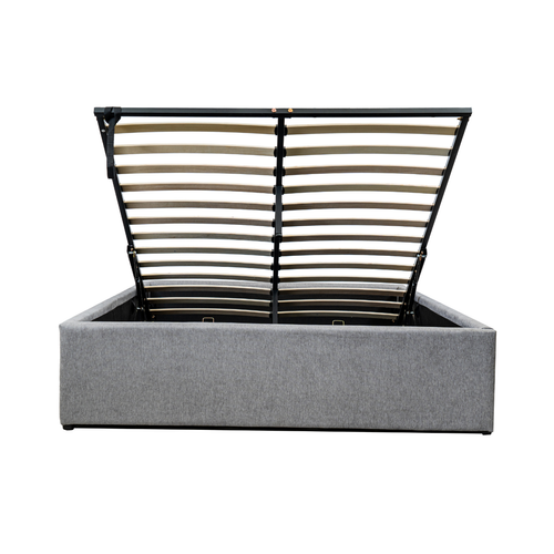Calicosy - ALBA Bed met opbergruimte - Grijs - 152x204x36,5 cm