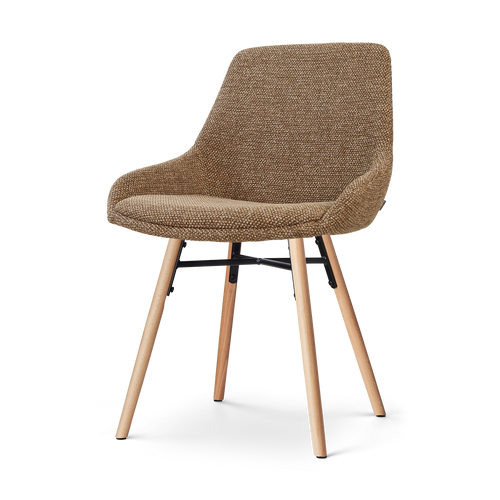 Nolon Nena-Isa eetkamerstoel bruin blend - houten onderstel