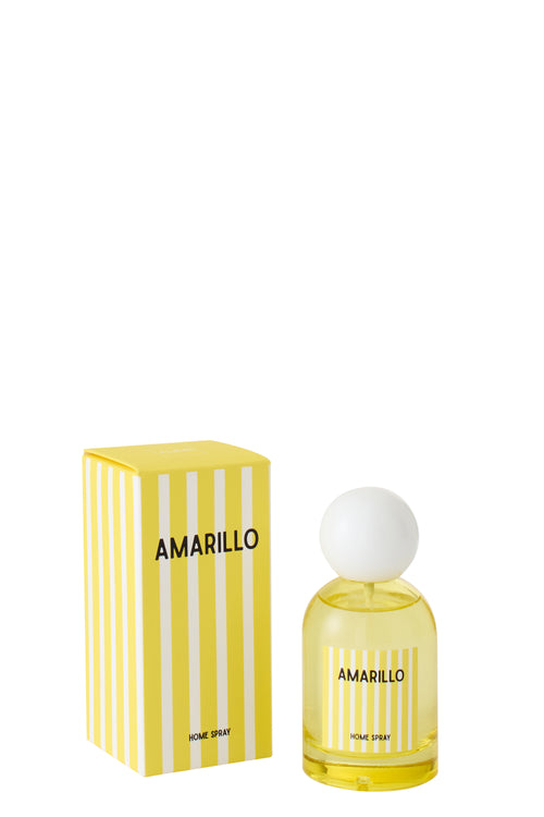 J-Line huisparfum Amarillo - Citrus Sense - glas - geel - small