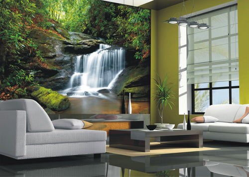 Sanders & Sanders fotobehang waterval groen - 375 x 270 cm - 600419