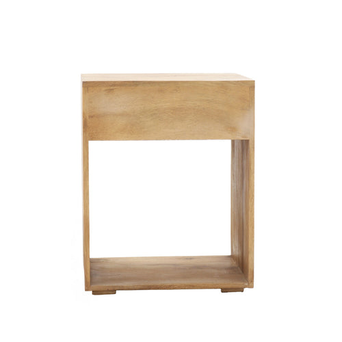 Giga Meubel Nachtkastje Mees - Naturel - Mangohout - 45x38x57cm