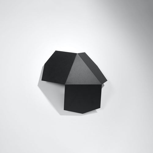 Sollux Lighting Wandlamp TRE zwart - 30x30x8cm