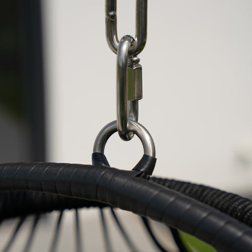 HOME DELUXE hangstoel LOMA – 2 zits zwart - vtwonen shop