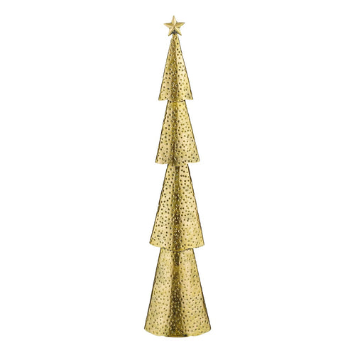 House of Seasons Kerstboom - L15 x B8 x H68 cm - Metaal - Goud