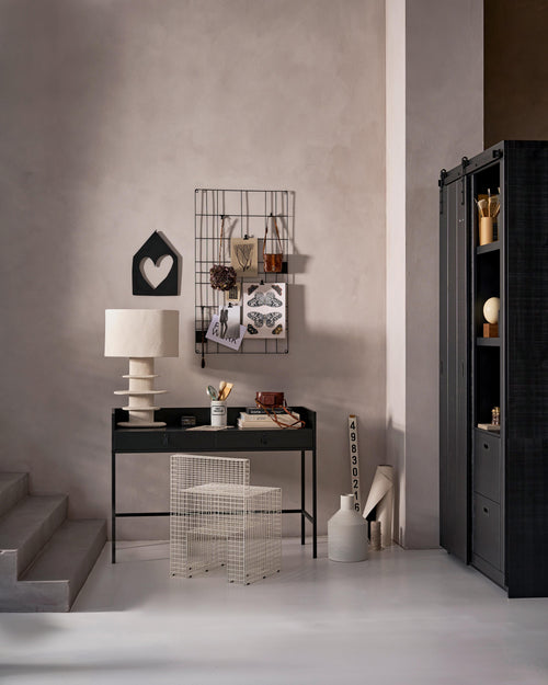 vtwonen Wanddecoratie Huisje met Hartje – Zwart Hout – 41,5 cm