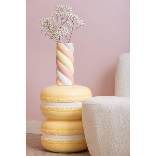 Leitmotiv poef Macaron - geel - Ø38cm - vtwonen shop