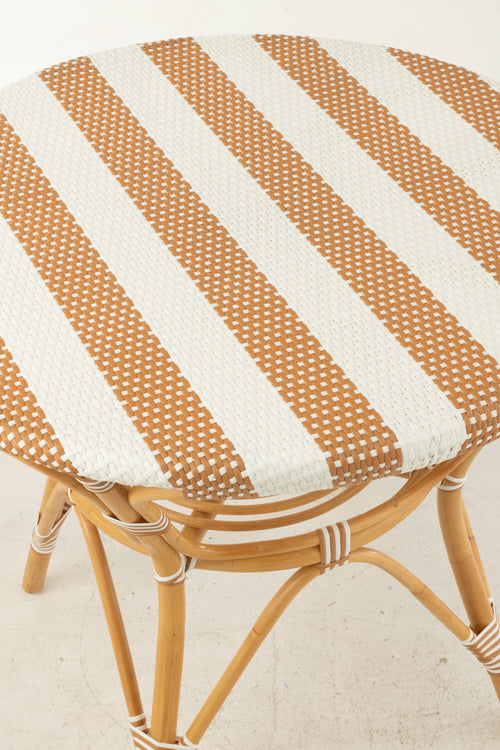 J-Line tafel Live - rotan/kunststof - naturel/wit