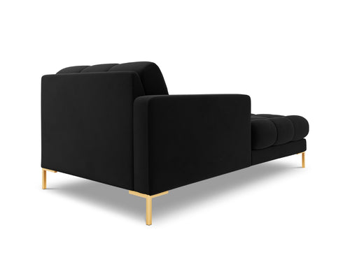 Cosmopolitan Design linker meridiaan Bali flueel, zwart - 185x102x75cm