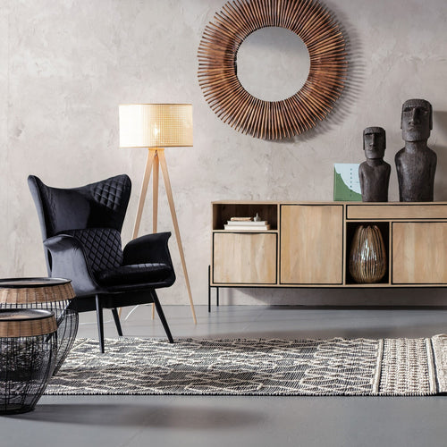 Kare Design Fauteuil Tudor fluweel zwart