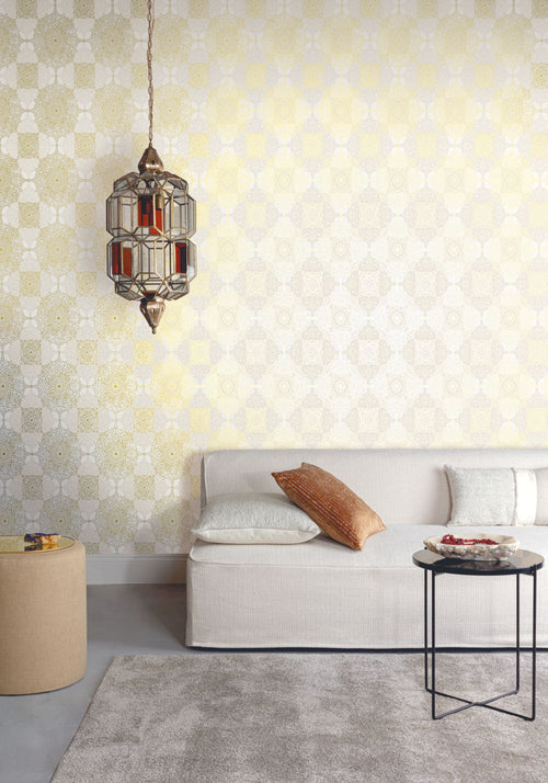 Masureel behang art deco motief wit - 53 cm x 10.05 m - 632309 - vtwonen shop