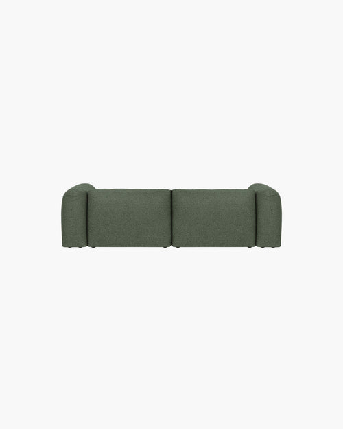 noo.ma Yaro 3-zits slaapbank - Thyme Green Bouclé, 140x200 cm slaapoppervlak