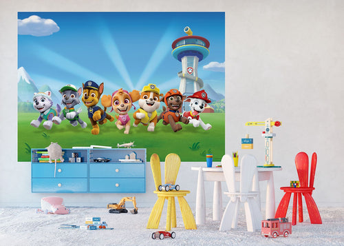 Sanders & Sanders fotobehang PAW patrol groen en blauw - 252 x 182 cm - 600965
